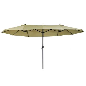 Parasol Parasol Double Parasol Avec Manivelle Light Café Ovale 460 X 270 X 240 Cm