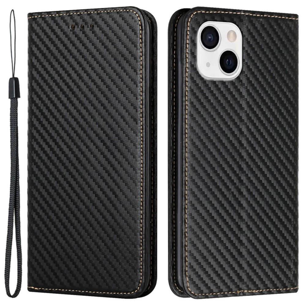 Image of iPhone 15 Plus - Carbon Look Flip Case Hülle