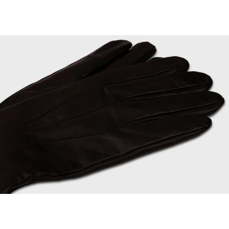 CASH-MERE.CH Gants en cuir doublure cachemire fonction écran tactile  