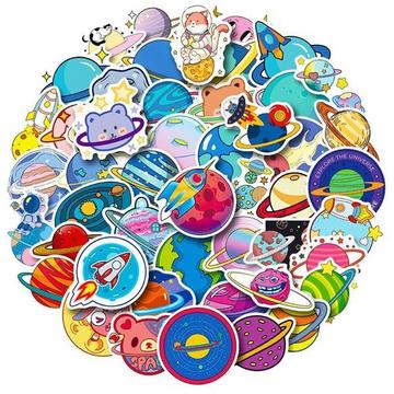 Packung Aufkleber - Weltall und Planeten