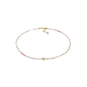 Collier Femmes Choker Coeur Beads Tendance