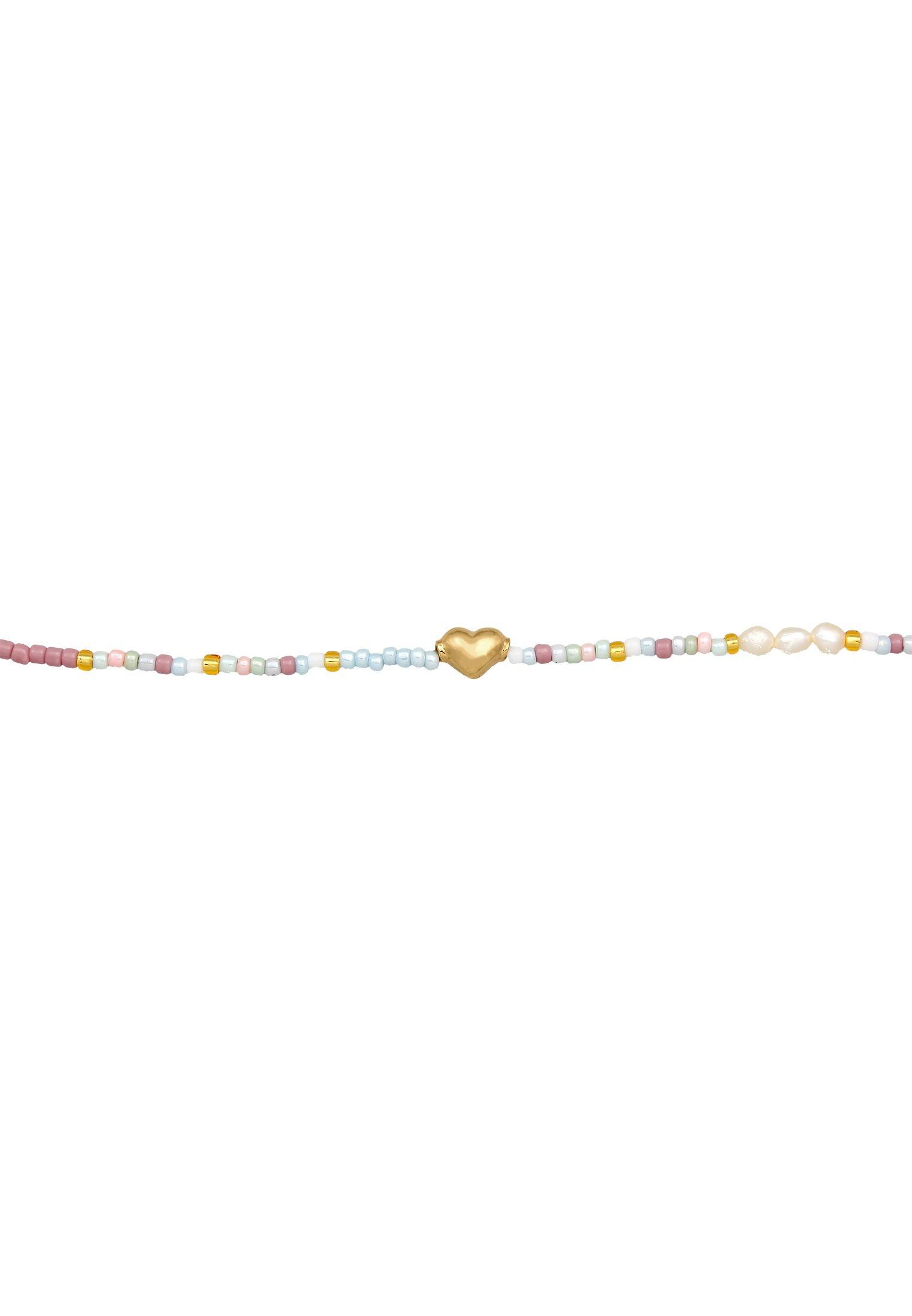 Elli  Collier Femmes Choker Coeur Beads Tendance 