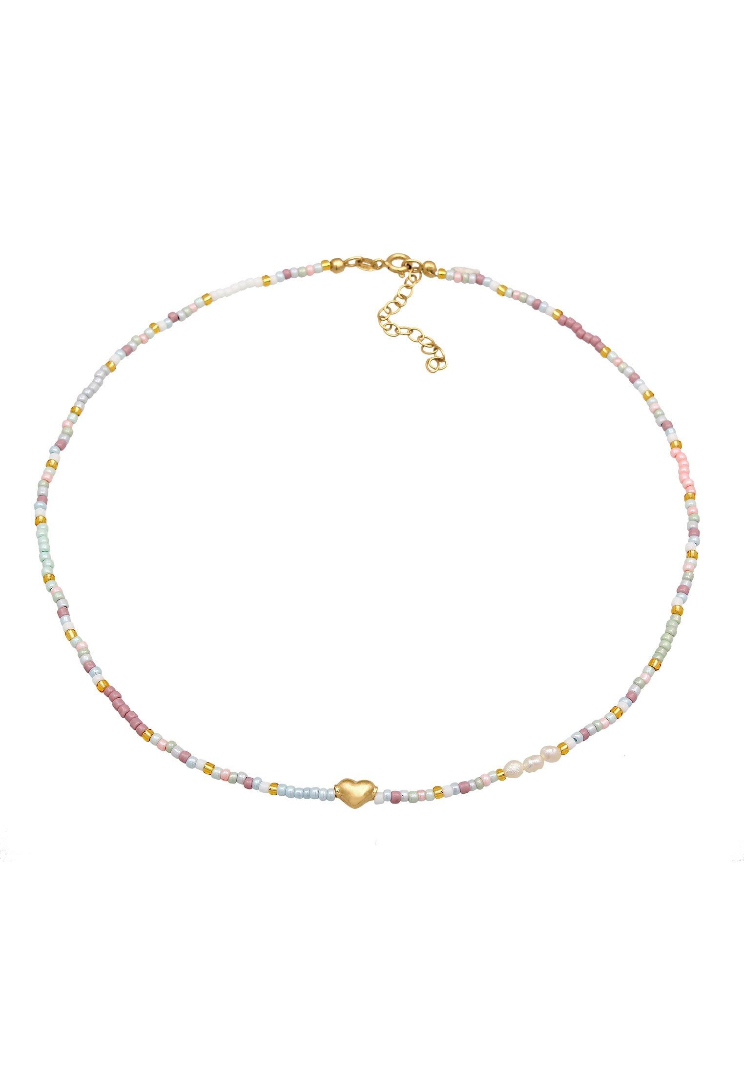 Elli  Collier Femmes Choker Coeur Beads Tendance 