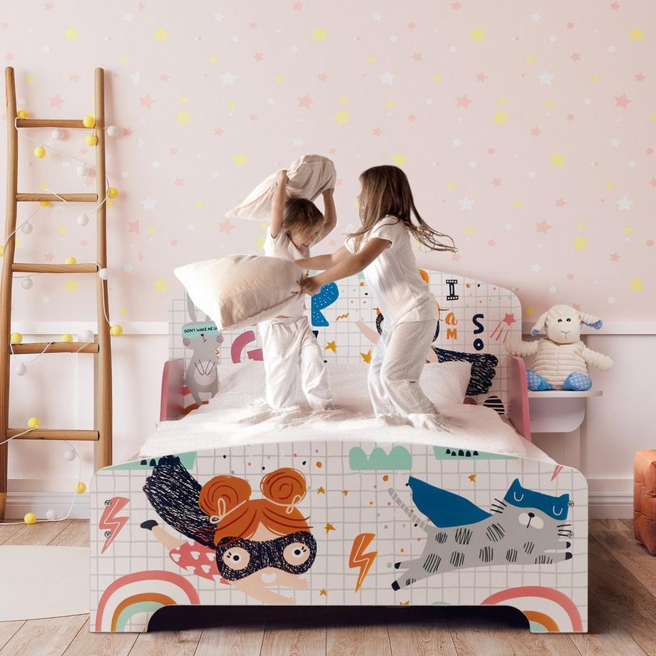 B2X  Lit bébé super-héros avec rangement 