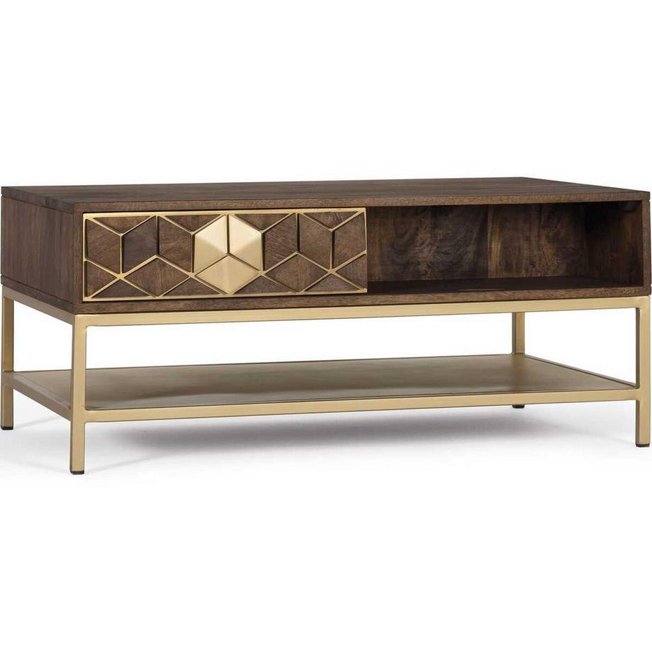 mutoni Table basse Rado bois de manguier brun 100  