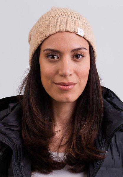 CASH-MERE.CH Kaschmir Mütze mit Bommel  