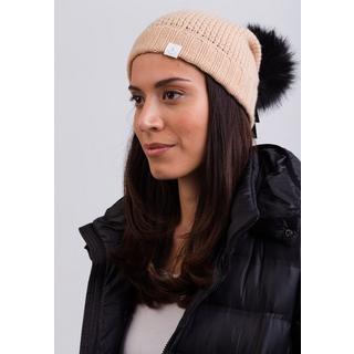 CASH-MERE.CH Kaschmir Mütze mit Bommel  