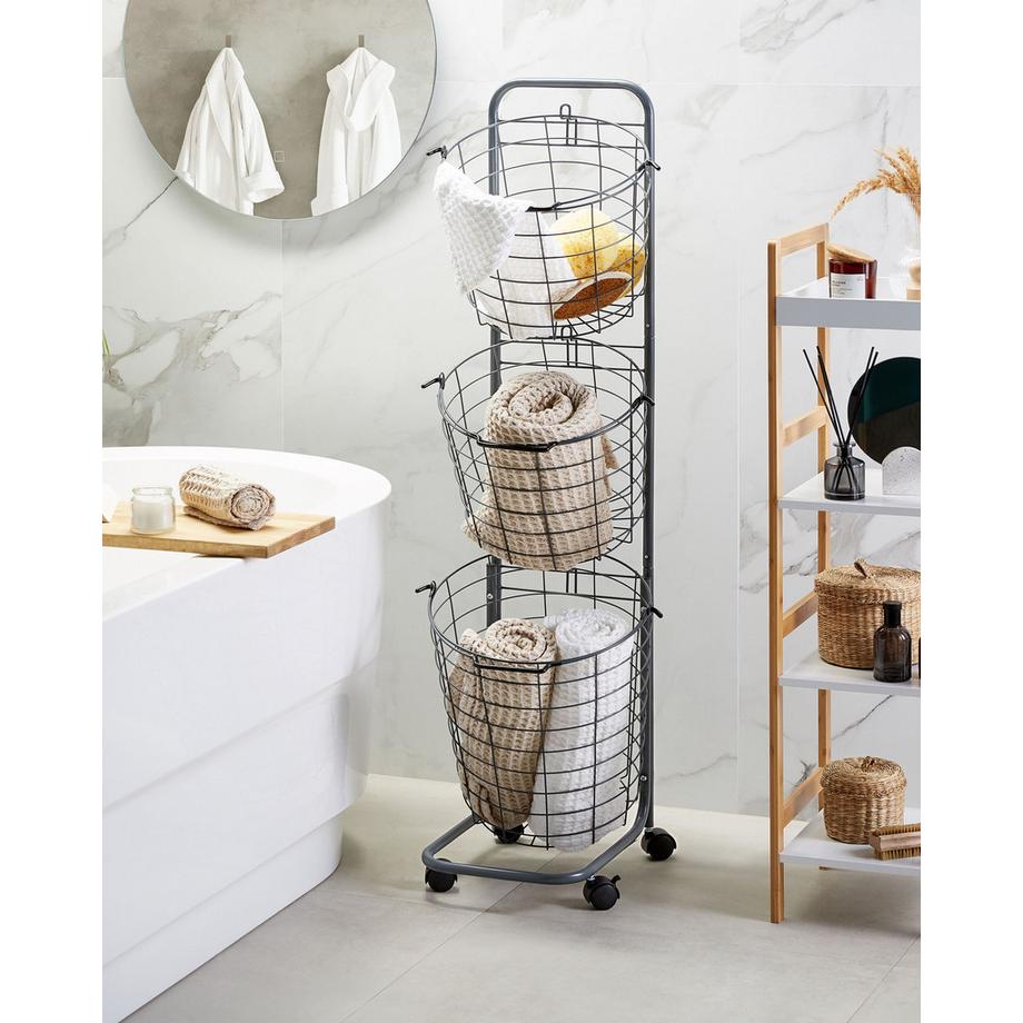 Beliani Korbständer aus Eisen Modern AYAPAL  