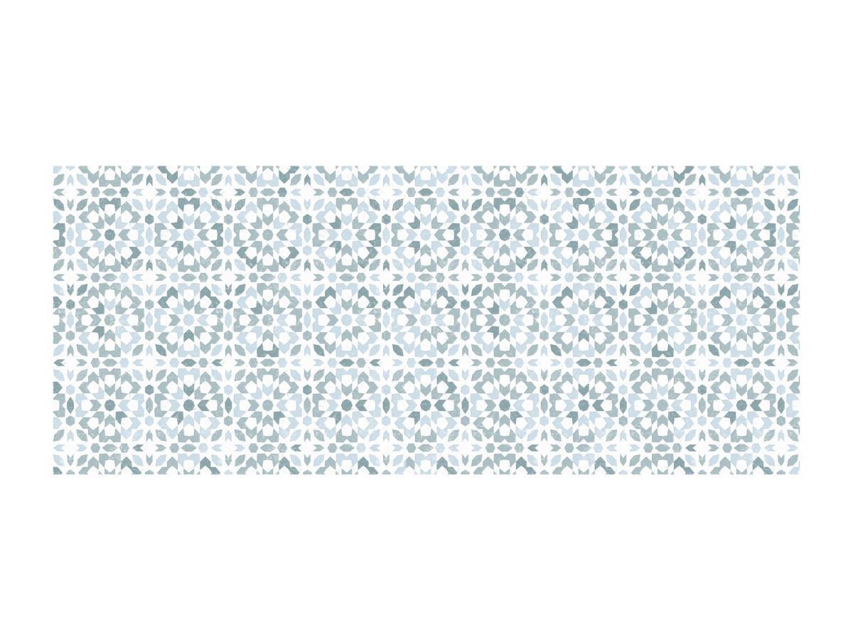 Image of Flurläufer - Vinyl - Fliesen-optik - 66 X 160 Cm - Blau & Weiß - Princy Unisex Blau 66X160CM