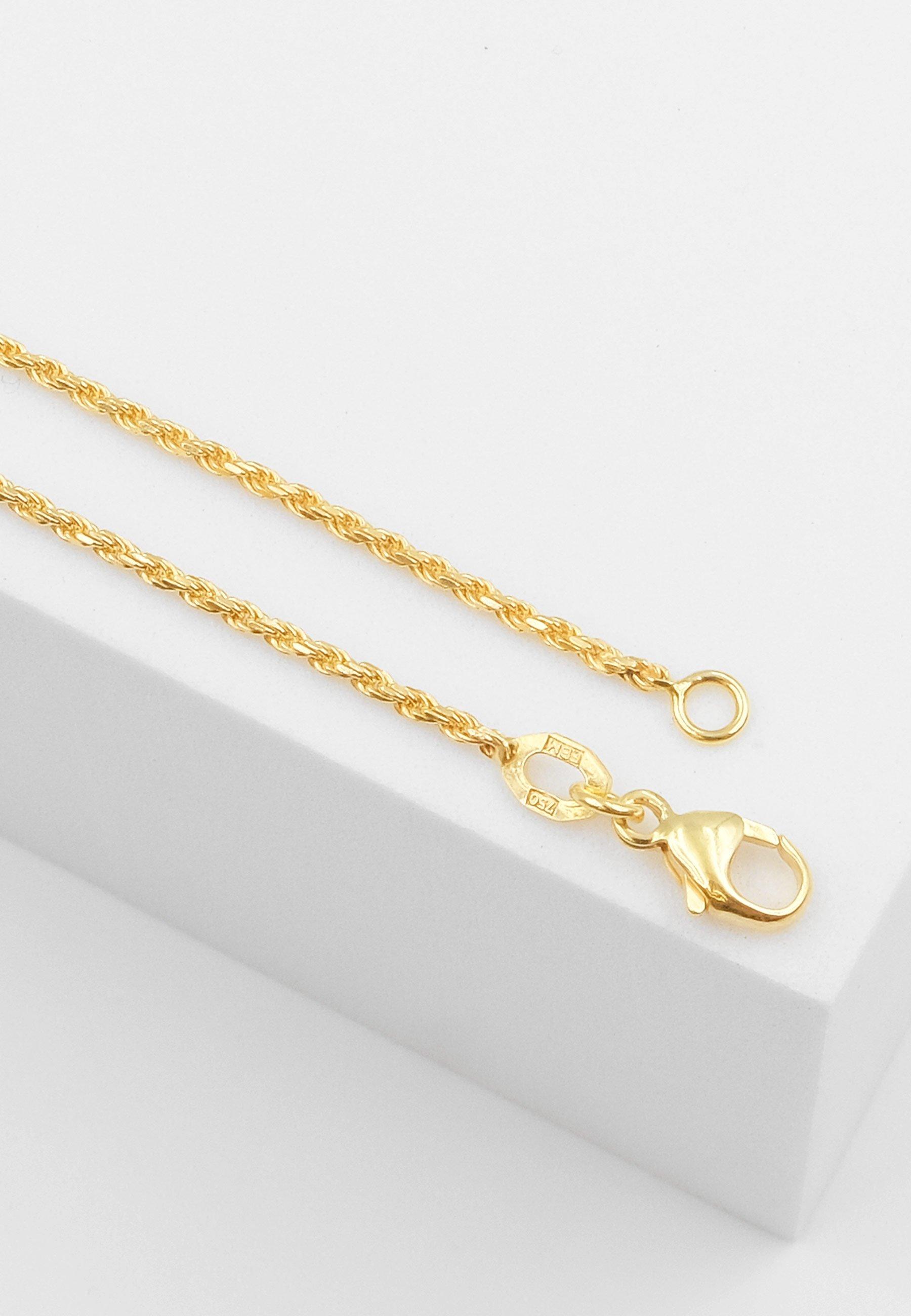 MUAU Schmuck  Collier Cordel Gelbgold 750, 1.4mm, 38cm 