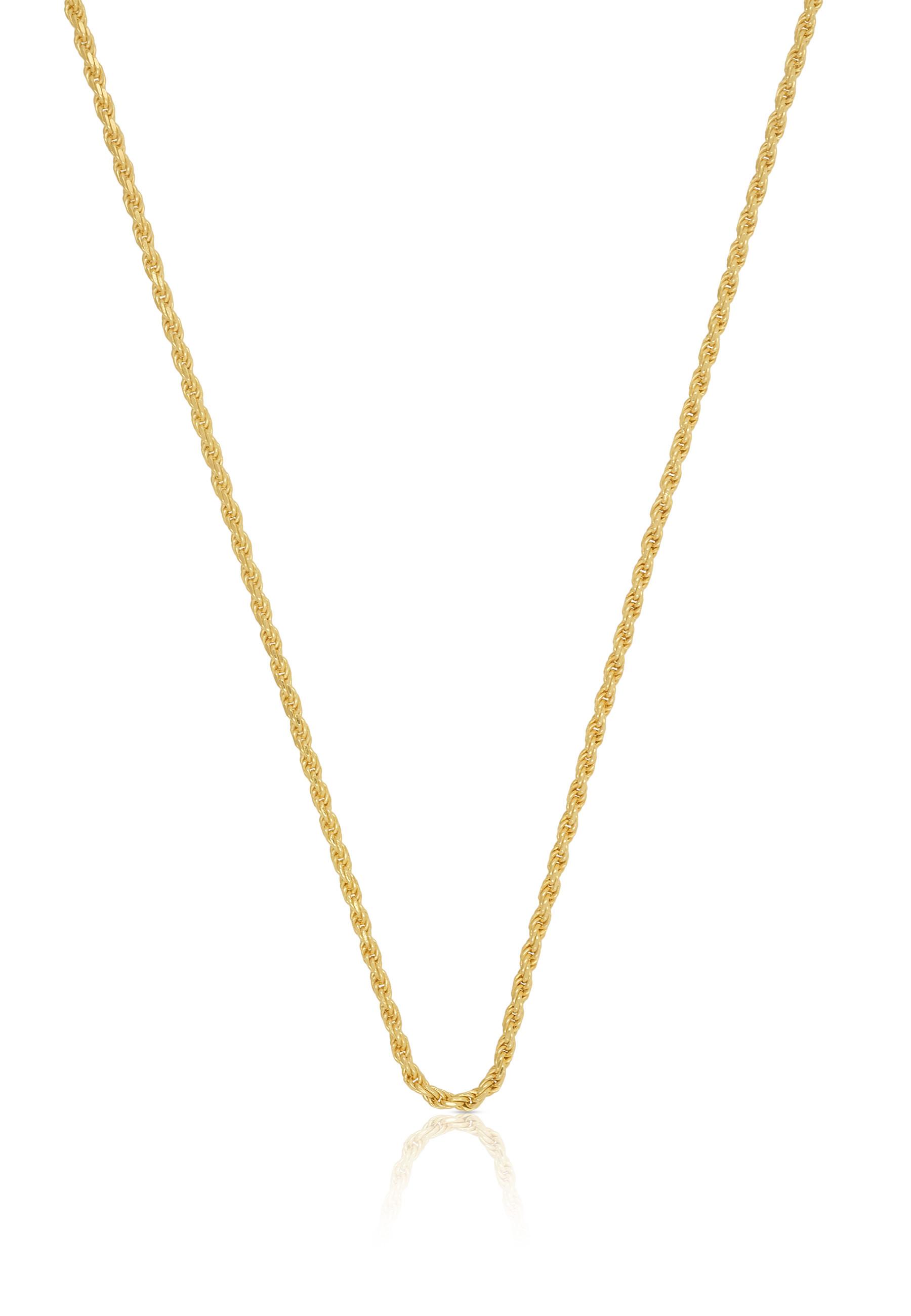 MUAU Schmuck  Collier Cordel Gelbgold 750, 1.4mm, 38cm 