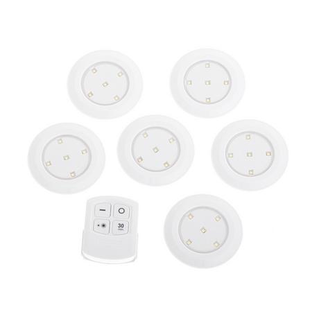 Northio Kabellose LED-Leuchten mit Fernbedienung - 6er-Pack  