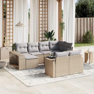 VidaXL set divano da giardino Polirattan  