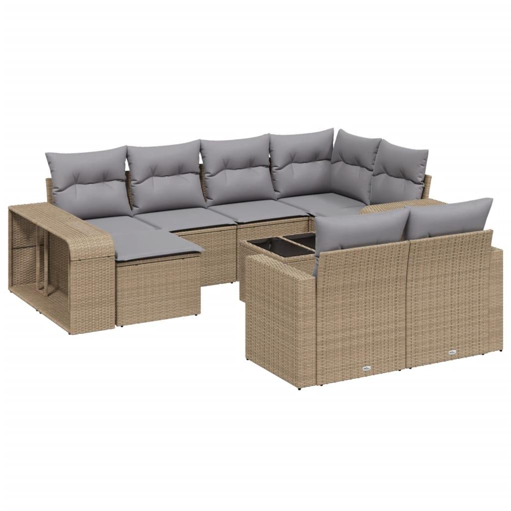 VidaXL set divano da giardino Polirattan  