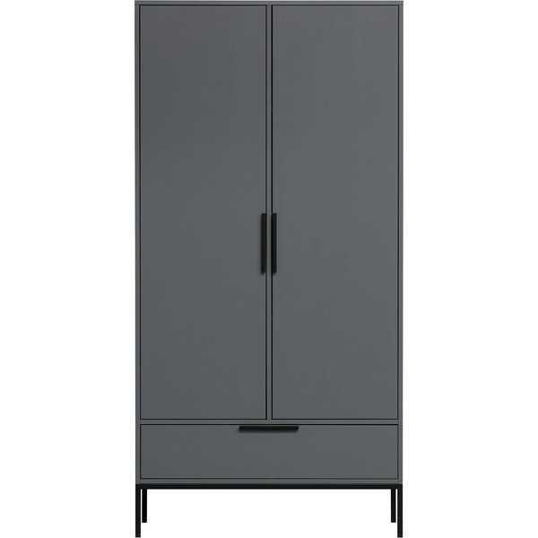 mutoni Armoire bois Adam pin acier gris (FSC)  