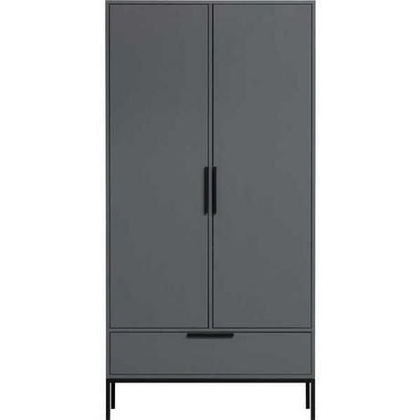 mutoni Armoire bois Adam pin acier gris (FSC)  