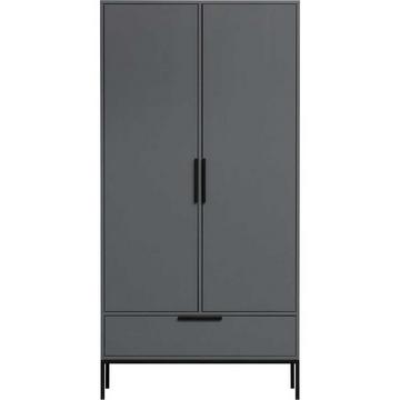 Armoire bois Adam pin acier gris (FSC)