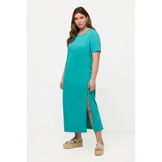 Ulla Popken  Midikleid, Raffung, Rundhals, Halbarm 