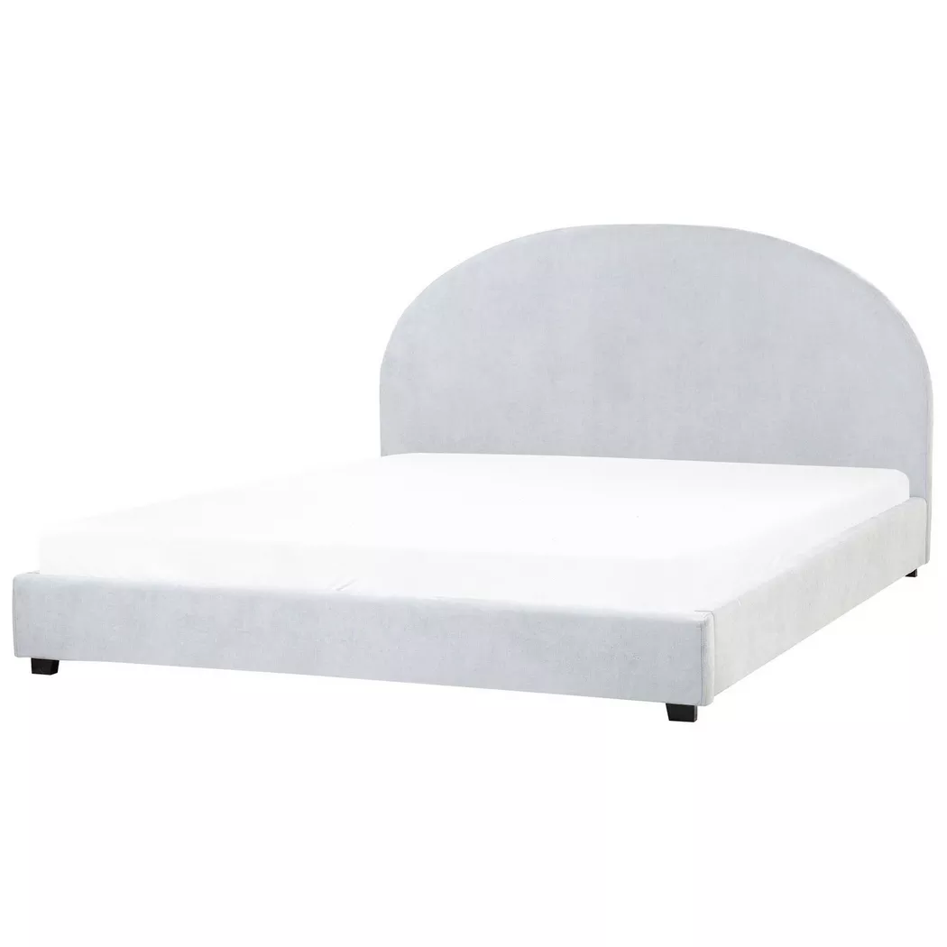 Beliani - Wasserbett aus Stoff  VAUCLUSE, Hellblau