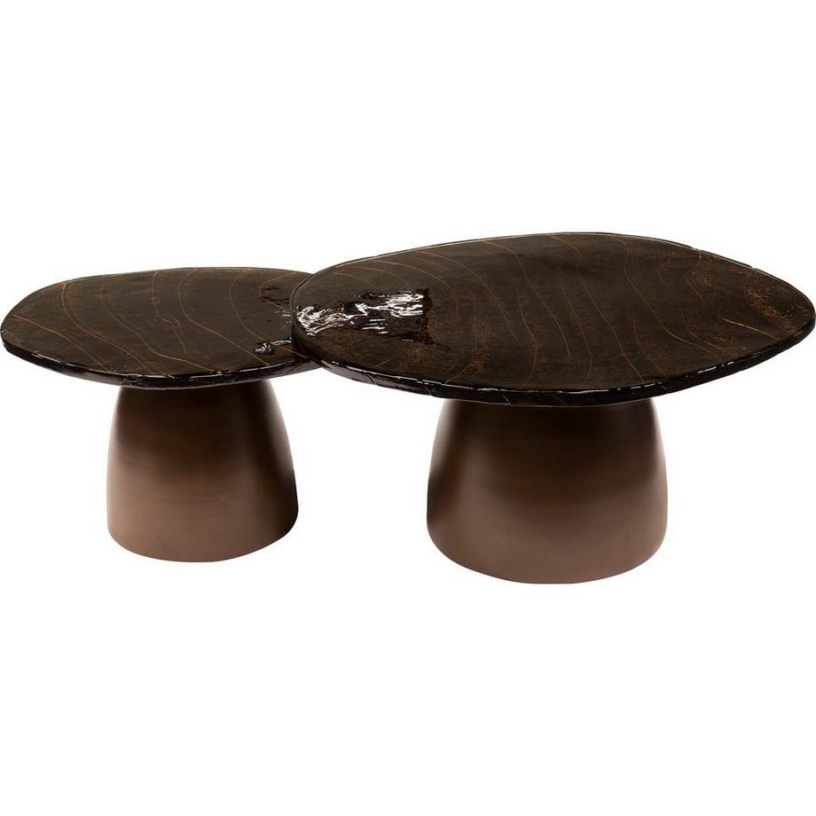 mutoni Couchtisch Eclipse antikkupfer (2er-Set)  