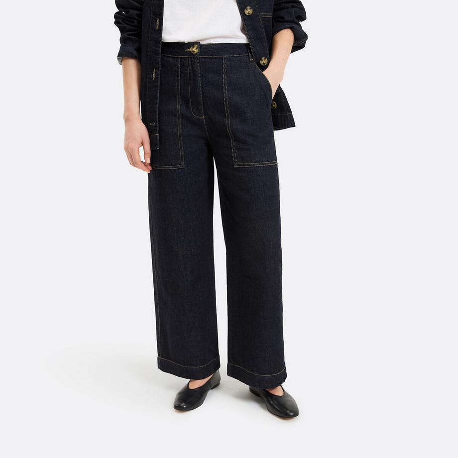 Weite 7/8-Jeans im Workwear-Stil