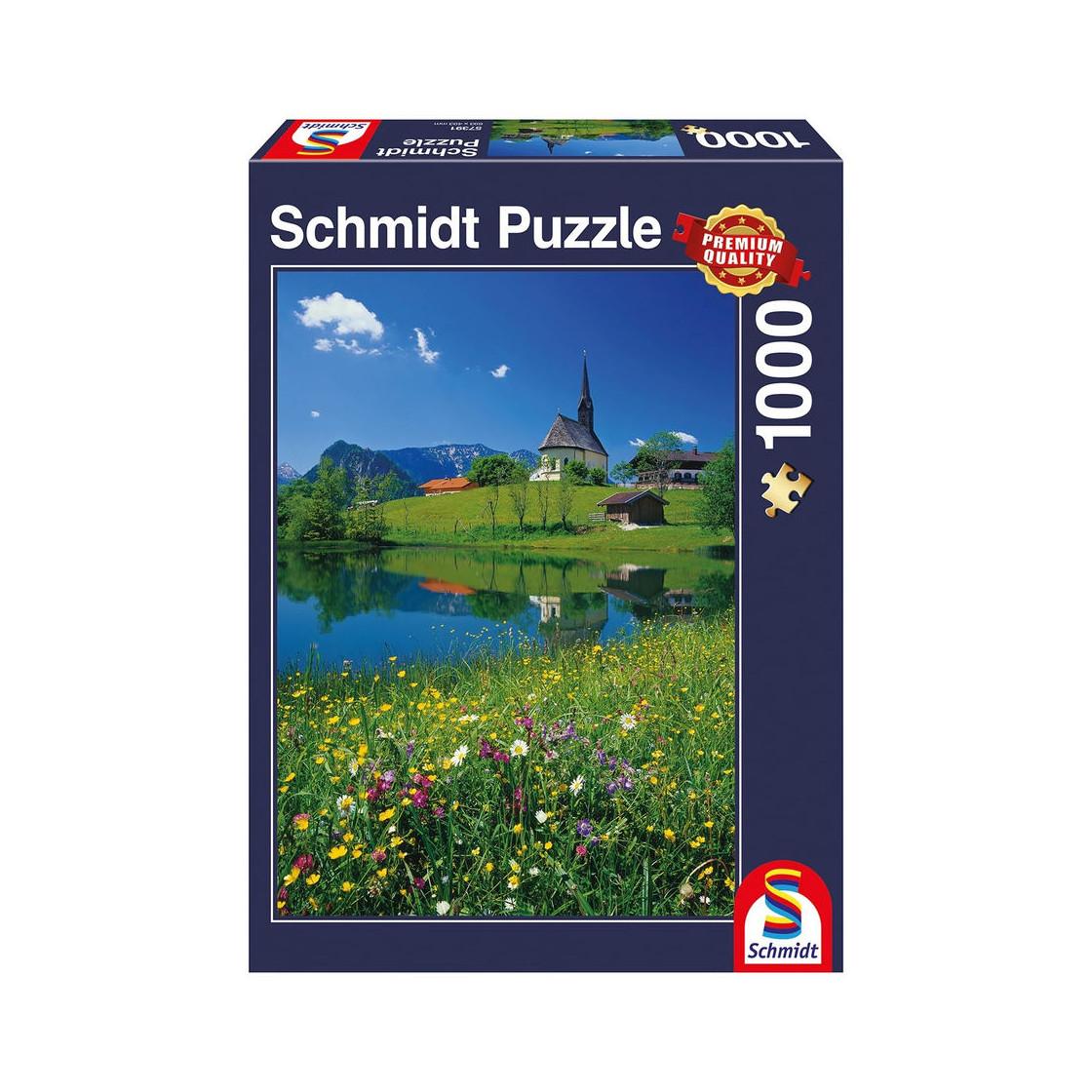 Image of Puzzle Inzell, Einsiedlhof und Kirche St. Nikolaus (1000Teile)