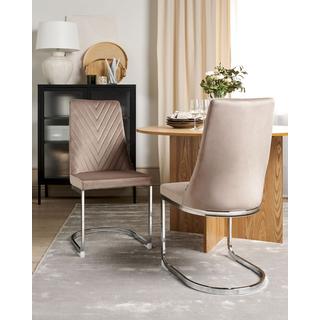 Beliani Lot de 2 chaises en Velours Moderne ALTOONA  