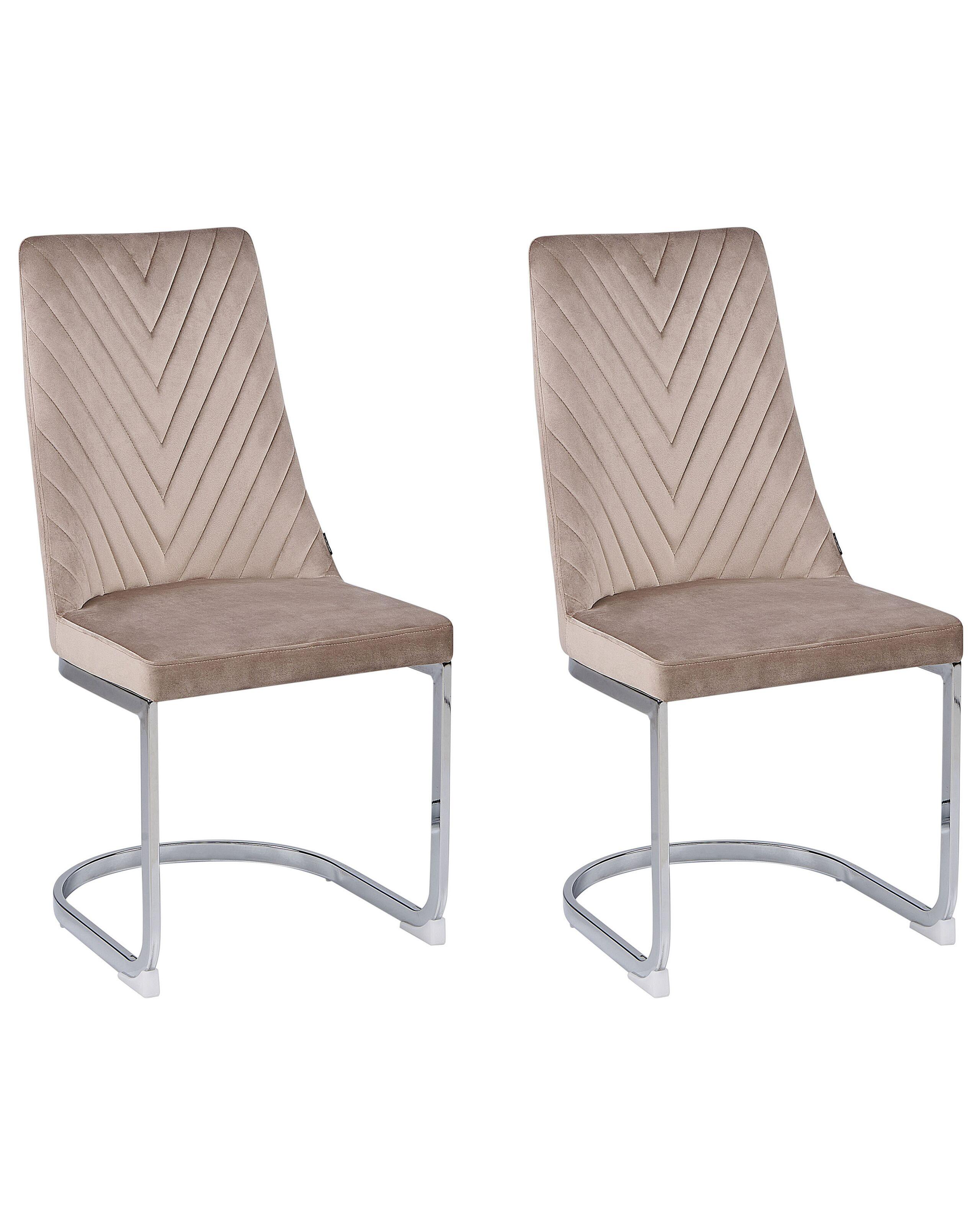 Beliani Lot de 2 chaises en Velours Moderne ALTOONA  