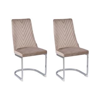 Beliani Lot de 2 chaises en Velours Moderne ALTOONA  