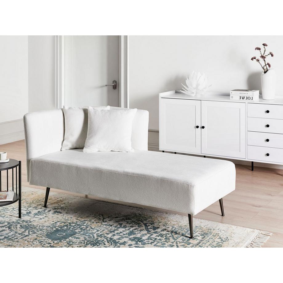 Beliani Chaise longue côté gauche en Tissu Moderne RIOM  