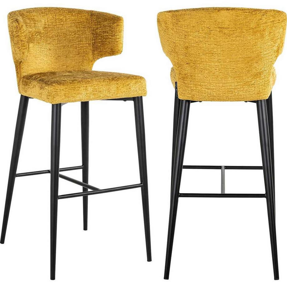mutoni Chaise de bar Taylor mustard 103  