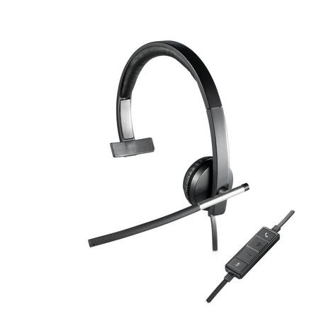 Logitech  Logitech H650e Kopfhörer Kabelgebunden Kopfband BüroCallcenter USB Typ-A Schwarz, Silber 