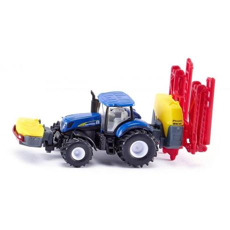 siku  1799, New Holland Traktor mit Kverneland Pflanzenschutzspritze, 1:87, MetallKunststoff, Blau, Einklappbares Gestänge 