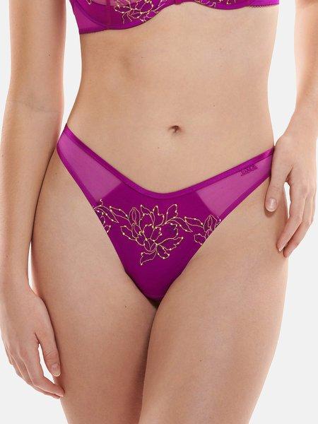 Image of String Mit Ausschnitt Jive Unisex Violett Bedruckt 38