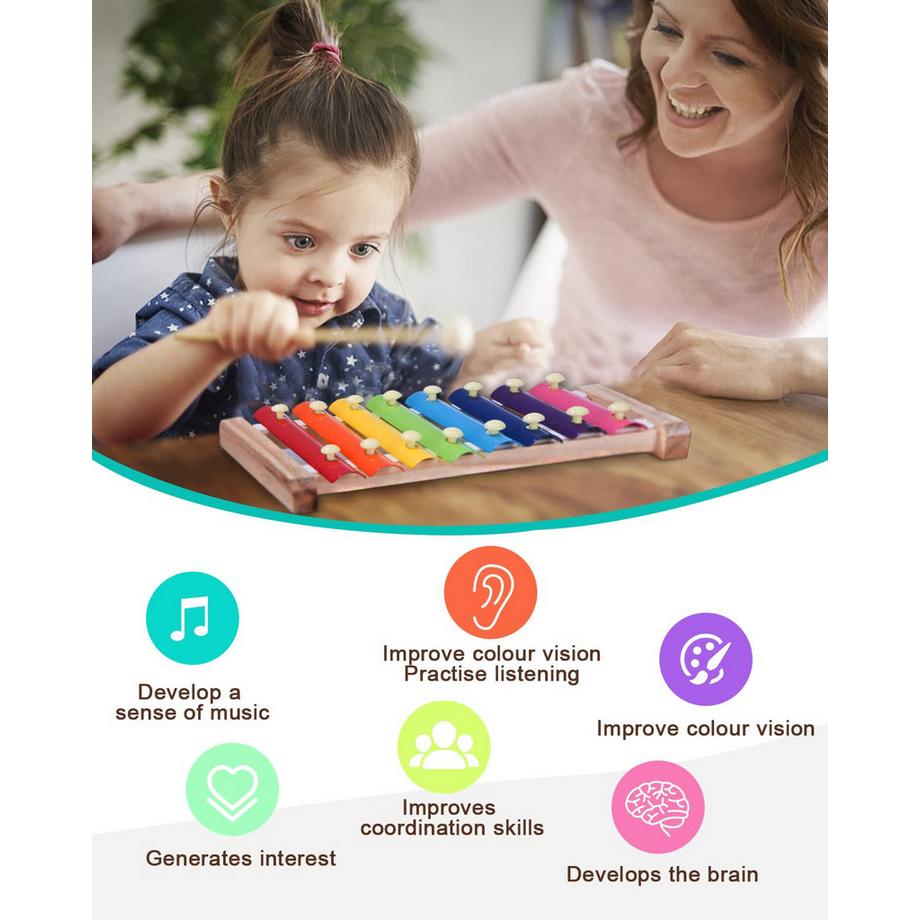 Activity-board  Musikinstrumente für Kinder 32PCS Musikinstrumente Set, Percussion Rhythmus Spielzeug Musik 