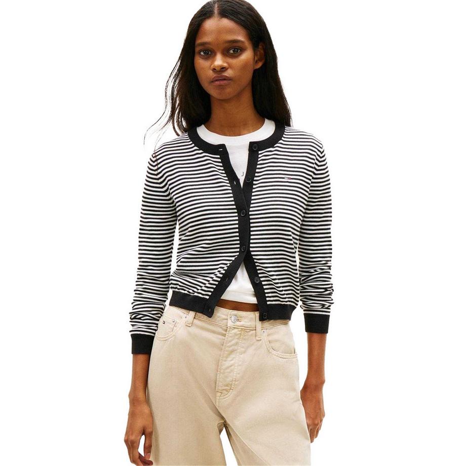 TOMMY JEANS Cardigan rayé avec logo  