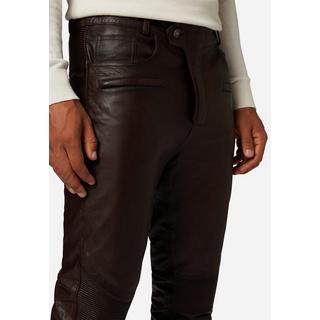 RICANO  Lederhose Franklin, Im klassischem 5-Pocket-Stil mit Bikerapplikationen 