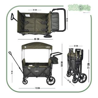 FableKids  Chariot pliable LEO X4Lite avec toit Chariot de transport pliable 