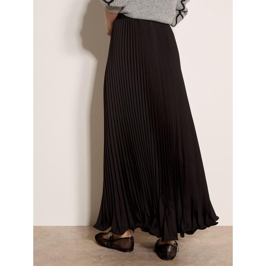 APRICOT Satin Maxirock mit Falten  