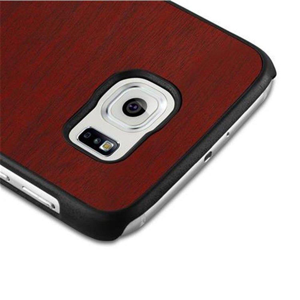 Cadorabo  Housse compatible avec Samsung Galaxy S6 - Hard Case Coque de protection en bois contre les rayures et les chocs 