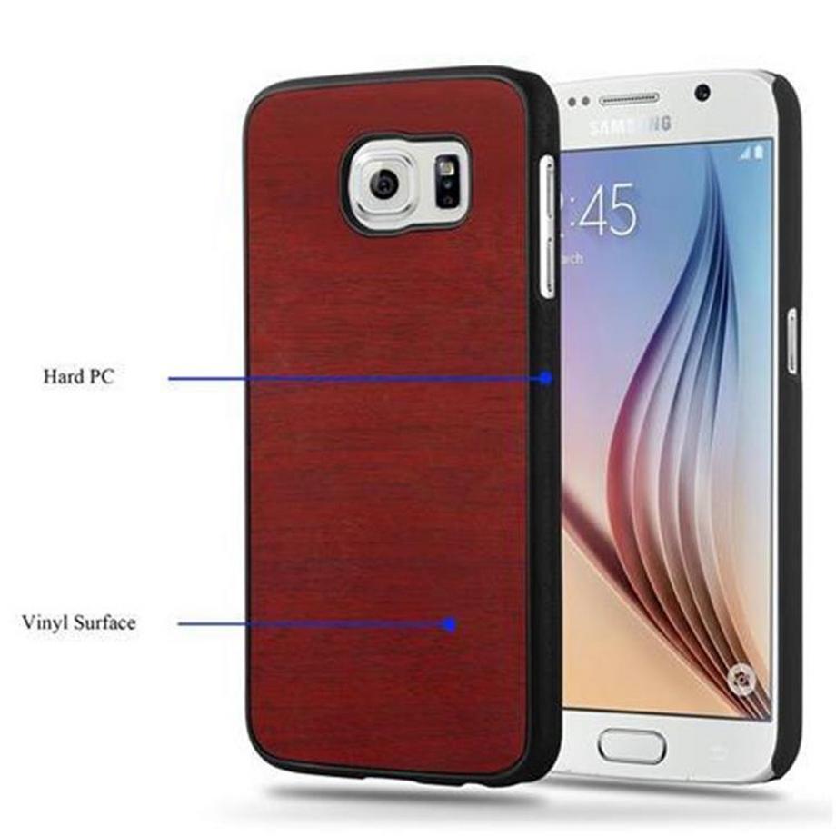 Cadorabo  Hülle für Samsung Galaxy S6 Hard Case in Holz Optik 