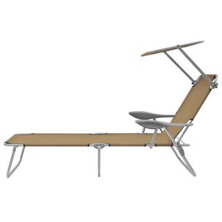 VidaXL Chaise longue tissu  