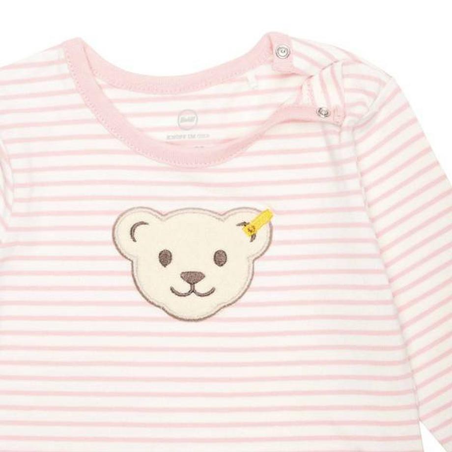 Steiff Bequem sitzender gestreifter Strampler  