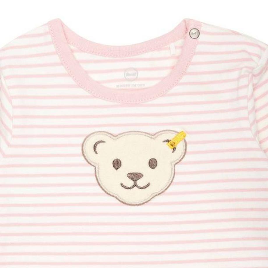 Steiff Bequem sitzender gestreifter Strampler  