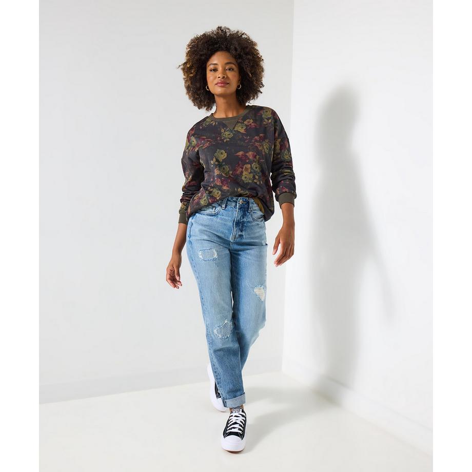Joe Browns Sweat-shirt à imprimé floral col rond  