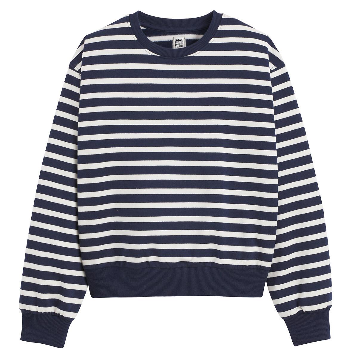 La Redoute Collections  Gestreiftes Sweatshirt mit rundem Ausschnitt 