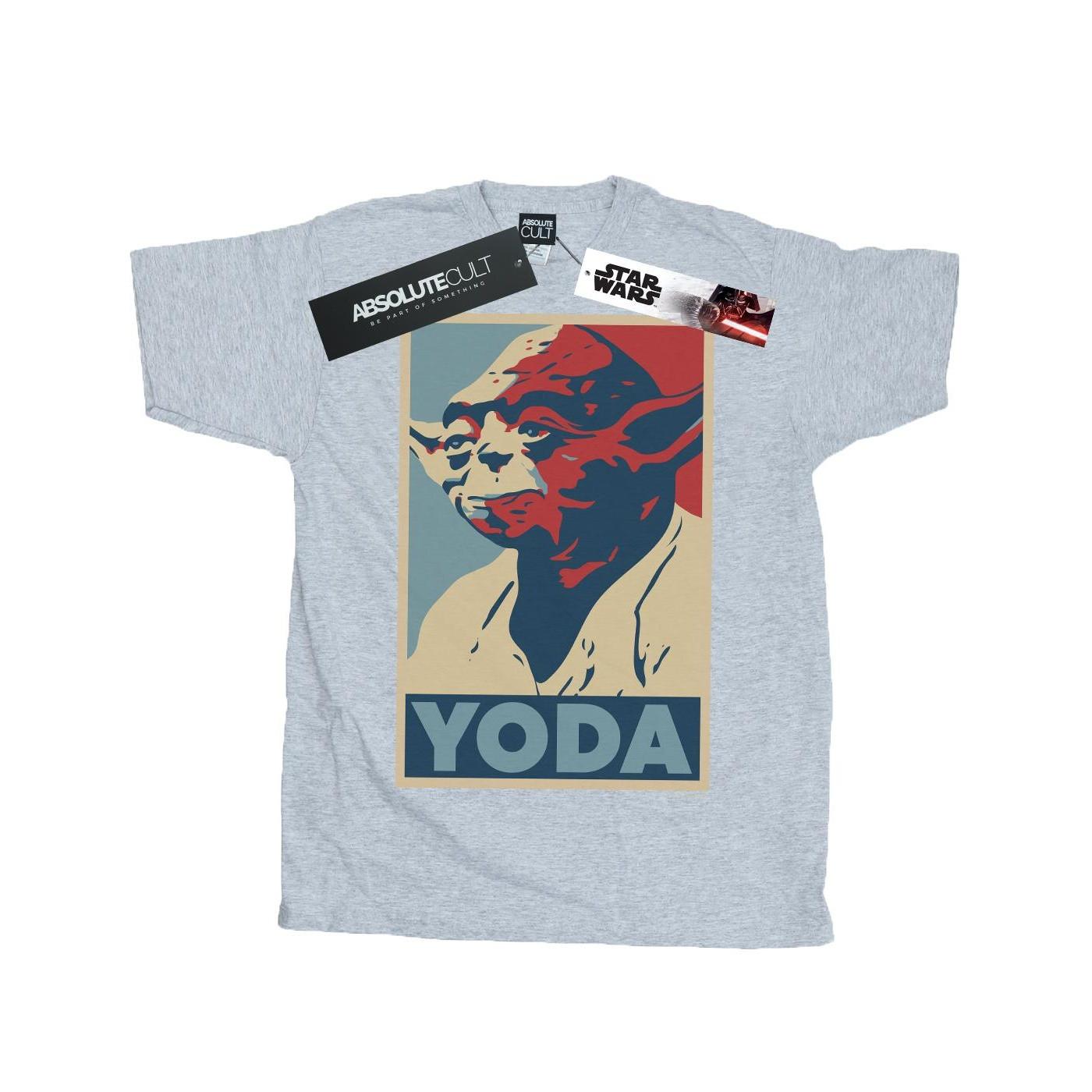 Image of Yoda Poster Tshirt Herren Grau M