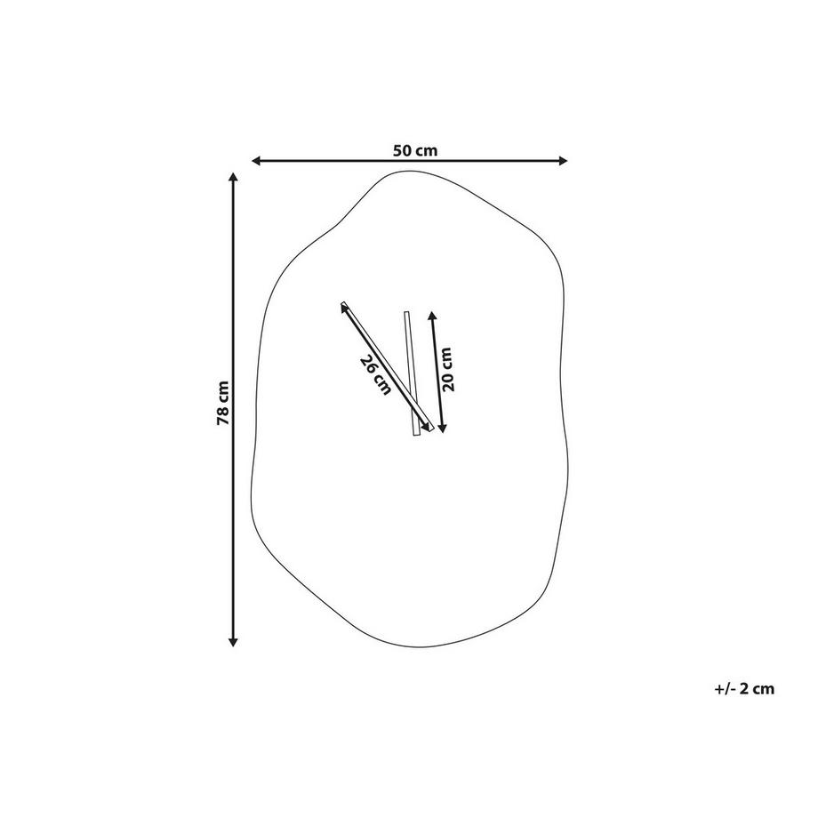 Beliani Wanduhr aus Aluminium Industriell GANGES  