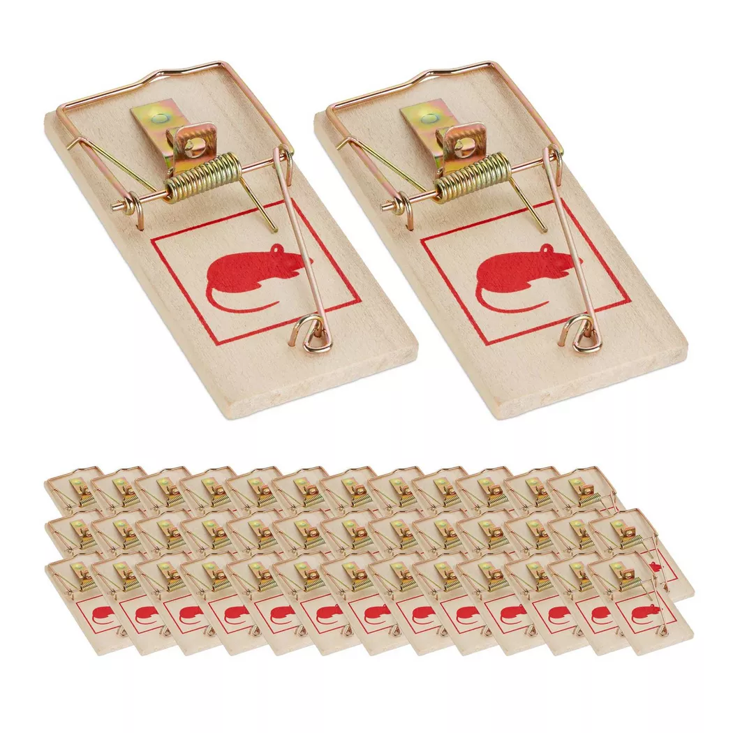 B2X - Mausefalle Holz 40er Set, One Size