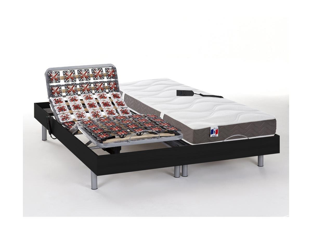 DREAMEA Lit électrique relaxation tout plots matelas 100% latex 5 zones JUPITER de DREAMEA 2 moteurs OKIN  